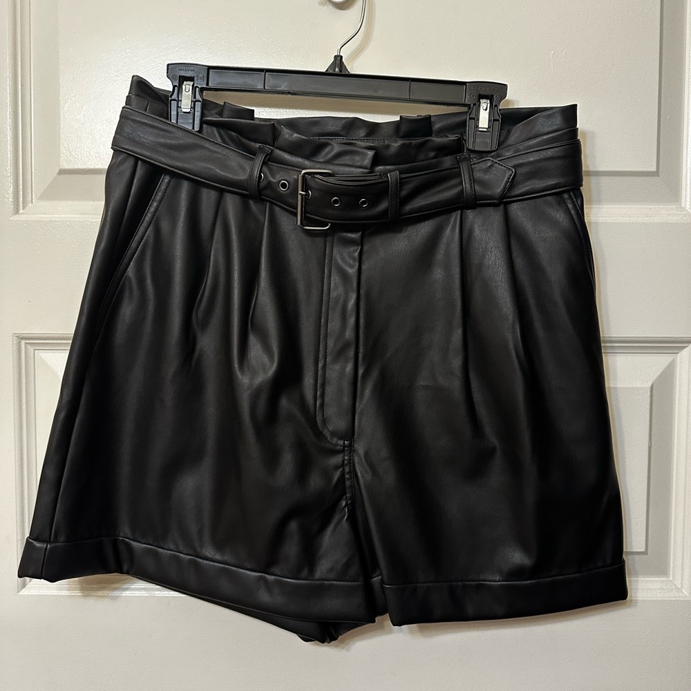 Express faux leather shorts